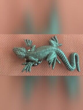 Vintage JJ Jonette Lizard Gecko Men's Lapel Pin